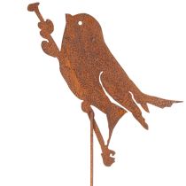Artikel Vogel Gartenstecker Edelrost Dekostecker 52cm