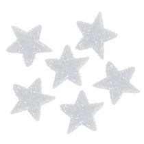 Stern Glitter 1,5cm zum Streuen Weiß 144St