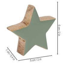 Artikel Holzstern Deko Set für Tisch und Fensterbank 5cm 9St