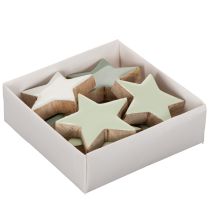 Artikel Holzstern Deko Set für Tisch und Fensterbank 5cm 9St