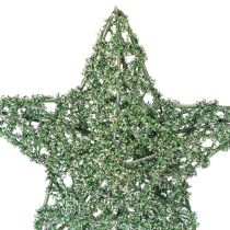 Artikel Deko Stern grün Drahtstern Set zwei Größen 10cm 12St
