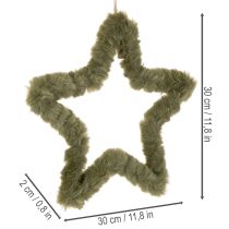 Artikel Stern zum Hängen Kunstfell für Tür und Fenster 30cm 3St