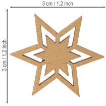 Artikel Streudeko Holzsterne gemischt für Tischdeko und Basteln 3cm 72St