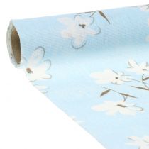 Artikel Dekostoff Blumen Blau 30cm x 3m