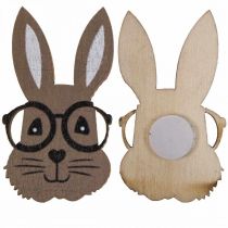Artikel Streudeko Holz Hase mit Brille Braun Weiß 2,5×4,5cm 48St