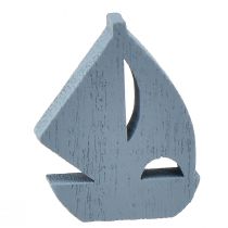 Artikel Streudeko Holz Segelboot Deko Blau Weiß 2cm–6cm 24St