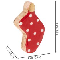 Artikel Socken gepunktet Tischdeko Weihnachten 6cm 8St