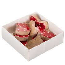 Artikel Socken gepunktet Tischdeko Weihnachten 6cm 8St