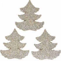 Artikel Streudeko Weihnachten Tannenbaum Gold Glitter 4cm 72St