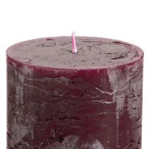 Artikel Stumpenkerzen Burgund durchgefärbt 70×80mm 4er-Pack für elegante Dekoration und lange Brenndauer