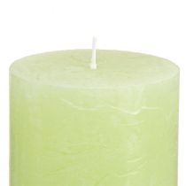 Artikel Stumpenkerzen durchgefärbt Lime Grün 70×80mm 4er Set - Stimmungsvolle Deko & Licht