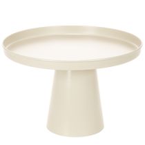 Artikel Dekotablett rund Creme 30 cm auf Fuß für Tischdeko