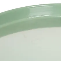 Artikel Dekoteller rund grün auf Fuß für Tischarrangement 30cm