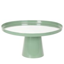 Artikel Metall Dekotisch grün rund 40 cm mit hohem Rand