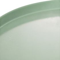 Artikel Metall Dekotisch grün rund 40 cm mit hohem Rand