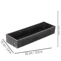 Artikel Schale rechteckig Tablett mit Griffen Dekoschale Tisch 32cm