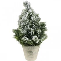 Mini Weihnachtsbaum im Topf Künstlich Beschneit Ø18cm H32cm
