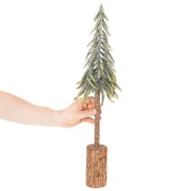Artikel Kunstbaum Tanne geeist mit Holzsockel Winterliche Dekoration 60cm