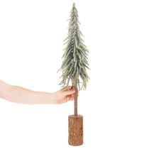 Artikel Tanne künstlich Geeister Deko Baum auf Holzsockel für Winterdeko und Weihnachten 75cm