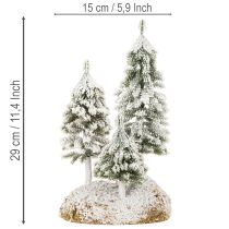 Artikel Schneetannen Künstliche Winterlandschaft für Weihnachtsdorf und Tischdeko 29cm
