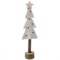 Artikel Tannenbaum Deko Filz Stern Herz Beige Rot H21cm 4 St