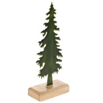 Artikel Deko Tannenbaum auf Standfuß aus Holz 26cm
