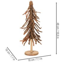 Artikel Tannenbaum aus Weidenzweigen auf Holzsockel 48cm