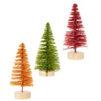 Artikel Künstlicher Tannenbaum mit Holzfuß klein 16cm 6St