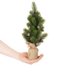 Artikel Tannenbaum künstlich im Jutesack Kleine Tischdeko Mini Weihnachtsbaum 38cm