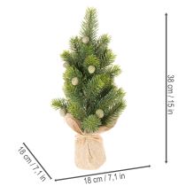 Artikel Tannenbaum künstlich im Jutesack Kleine Tischdeko Mini Weihnachtsbaum 38cm