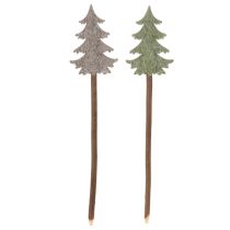 Artikel Deko Tannenbaum auf Stab für Pflanzgefäße und hohe Gestecke 45cm 6St