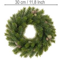Artikel Künstlicher Tannenzweig Kranz mit Zapfen für Tür oder Tisch 30cm