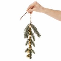 Artikel Künstlicher Tannenzweig mit goldfarbenen Mini-Christbaumkugeln 46cm 2St