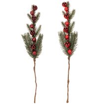 Artikel Tannenzweig künstlich mit Weihnachtskugeln 48cm 2St