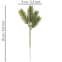 Artikel Künstlicher Tannenzweig grün für winterliche Dekorationen 25cm 24St
