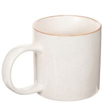 Artikel Keramiktasse mit Hausmotiv und Reliefmuster 9cm