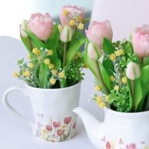 Artikel Pflanztasse Keramik Blumenmotiv für nostalgische Frühlingsdeko Pflanzenliebhaber 10,5cm