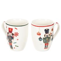 Artikel Tasse Weihnachten Nussknacker und Zuckerstange Motiv 10cm 2St