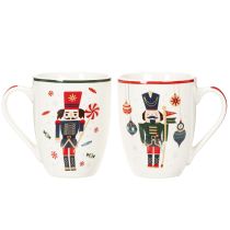 Artikel Tasse Weihnachten Nussknacker und Zuckerstange Motiv 10cm 2St