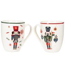 Artikel Tasse Weihnachten Nussknacker und Zuckerstange Motiv 10cm 2St