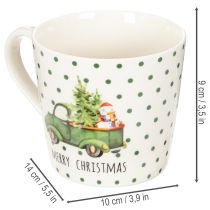 Artikel Kaffeetasse Merry Christmas Weihnachtsauto Motive Keramiktasse 10cm 2St