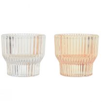 Artikel Teelichtglas Teelichthalter getönt Glas Ø5,5cm H5cm 2St