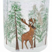 Artikel Teelichthalter Glas Weihnachten Crackle Teelichtglas H10cm