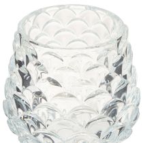 Artikel Teelichthalter Glas Zapfen mit Fuß H19,5/22,5cm Set à 2St