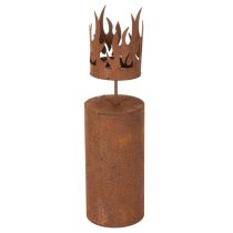 Artikel Teelichthalter Kerzenform Rostdeko Edelrost Metall H36cm