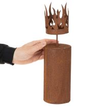 Artikel Teelichthalter Kerzenform Rostdeko Edelrost Metall H36cm