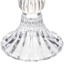 Artikel Kerzenhalter aus Glas im Blumenmuster für elegante Tischdekoration 14cm 2St