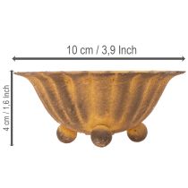 Artikel Teelichthalter Vintage Kleine Schale Rost Metall Ø10cm H4,5cm