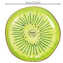 Artikel Teller rund Kiwi Motiv Keramikteller für Esstisch oder Küche 16cm 2St