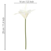 Artikel Kunstblume Tigerlilie weiß für Vasen und Gestecke 29cm Bund mit 6St
